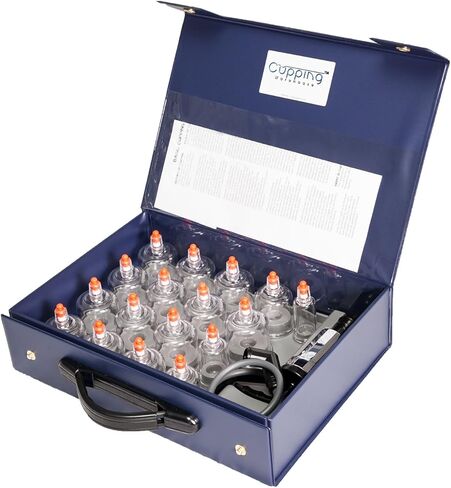 مجموعة العلاج بالحجامة من Cupping Warehouse TM 17 MMT من البلاستيك الاحترافي والمنزلي مع مسدس مضخة وأنبوب تمديد للتدليك وتخفيف الضغط الليفي العضلي in Kuwait