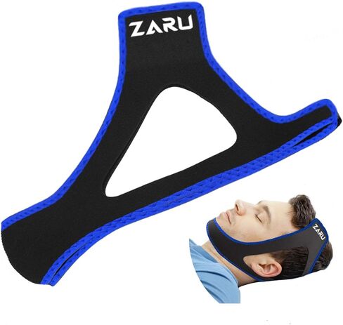 Premium Anti Snore Chin Strap by ZARU [New Version] - Advanced Snoring Solution Scientifically Designed to Stop Snoring Naturally and Give You a Good Night's Sleep in Kuwait