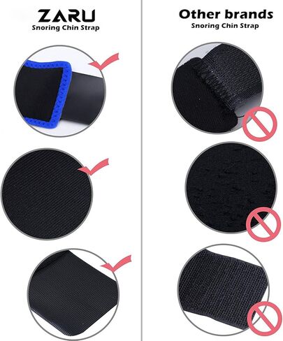 Premium Anti Snore Chin Strap by ZARU [New Version] - Advanced Snoring Solution Scientifically Designed to Stop Snoring Naturally and Give You a Good Night's Sleep in Kuwait