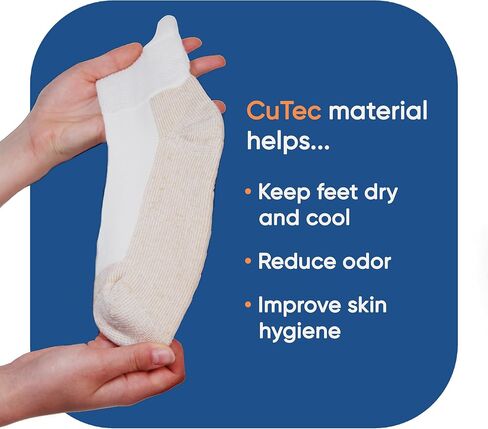 Copper Diabetic Sock - Crew - Black - 4 Pack - Small in Saudi Arabia