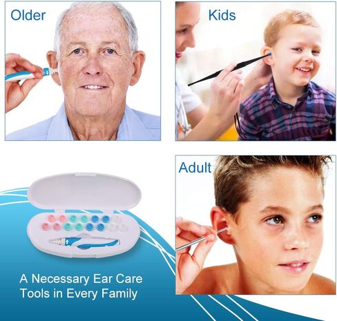 Q-Grips-Earwax-Remover Ear Wax Removal Tool Ear Wax Remover Silicone Ear Cleaner Safe Soft Q Twist Spiral Smart Reusable Q Grip Ear Picker Clean Kit 16 Replacement Tips for Adults Kids Humans in Kuwait