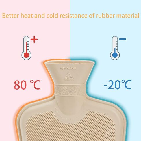 WUWEOT Set of 2 Hot Water Bottle with Soft Cover, 2 Liter Rubber Water Pad, Hot Compress Bag and Cold Therapy Bag for Headaches, Cramps, Arthritis, Back Pain, Sore Muscles, Pain Relief, Neck in Saudi Arabia
