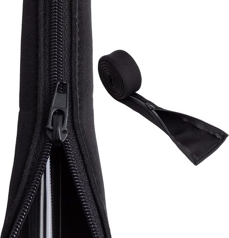 Chameleon Zip NEO - غطاء أنبوب أنبوب تصريف البول لأنابيب كيس تصريف البول وأغطية أكياس الصرف - سحاب فصل كامل الطول - قسطرة - فغر البول - النيوبرين - أسود in Kuwait