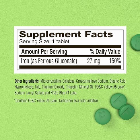 أقراص مكملات الحديد عالية الفعالية من فيرجون، عدد 100، عبوة من قطعتين in Kuwait