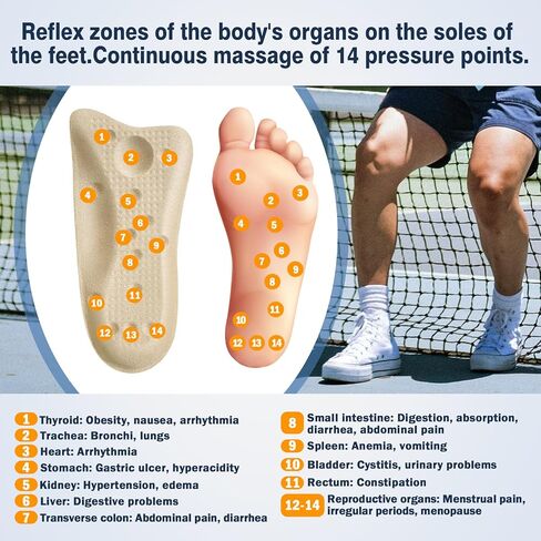 ضبان جل للتدليك لتخفيف آلام الكعب والقوس طوال اليوم من ZAIWOO، طول 3/4 للرجال والنساء، زوج واحد (S، بيج) in Kuwait