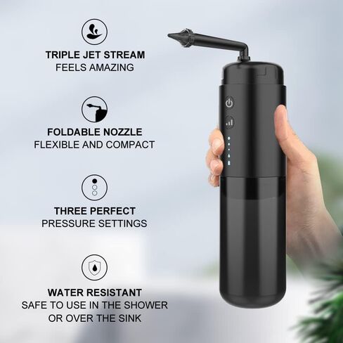 أداة إزالة شمع الأذن، منظف الأذن الذي يعمل بالطاقة المائية مع 6 فوهات، تيار نفاث كهربائي ثلاثي 3 أوضاع للضغط، مجموعة تنظيف الأذن لإزالة شمع الأذن، نظام ري داخلي آمن وفعال لتنظيف الأذن in Kuwait