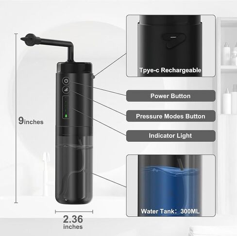 أداة إزالة شمع الأذن، منظف الأذن الذي يعمل بالطاقة المائية مع 6 فوهات، تيار نفاث كهربائي ثلاثي 3 أوضاع للضغط، مجموعة تنظيف الأذن لإزالة شمع الأذن، نظام ري داخلي آمن وفعال لتنظيف الأذن in Kuwait
