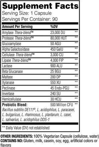 Enzymedica Digest Gold + Probiotics, 2-in-1 Formula for Gut Health, Digestive Enzymes & 1.5 Billion Active Probiotic Cultures, 180 Count in Kuwait