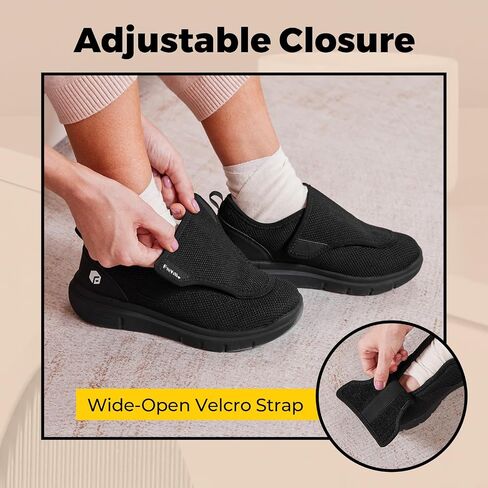 FitVille Diabetic Shoes for Women Extra Wide Width Walking Shoes Slip-On Orthopedic Shoes for Swollen Feet Foot Pain Relief - EasyTop Wings V2 in Saudi Arabia