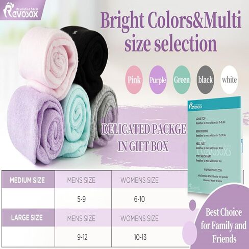 Revosoxs Diabetic Crew Socks for Men Women,Non-Binding Seamless Toe Neuropathy Socks,Loose Top Diabetic Socks 6-9 9-11 in Kuwait