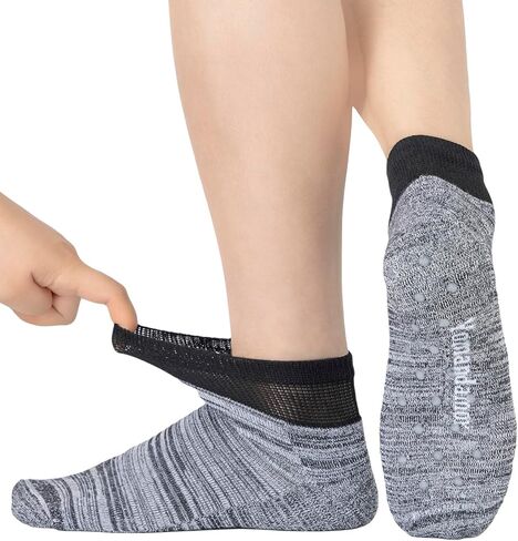 5 أزواج من جوارب Yomandamor للرجال غير قابلة للانزلاق لمرضى السكري، جوارب مبطنة منخفضة القطع مع مقدمة غير ملحومة in Kuwait