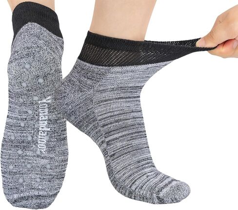 5 أزواج من جوارب Yomandamor للرجال غير قابلة للانزلاق لمرضى السكري، جوارب مبطنة منخفضة القطع مع مقدمة غير ملحومة in Kuwait