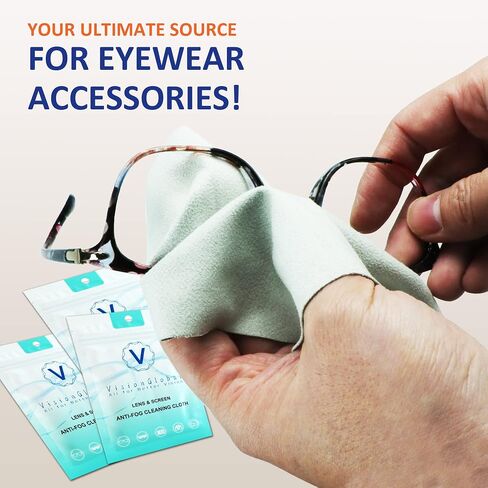 قماش VisionGlobal المضاد للضباب، وشاشات الشاشة النظيفة وعدسات الكاميرا (عبوة واحدة، عبوة فردية) in Kuwait