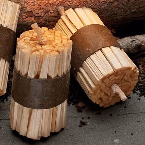 كينجز كاونتي تولز مجموعة اشعال النار، عبوة من 20 قطعة | حزم عصي خشبية مشبعة بالشمع بطول 3 انش | رائعة للشواء ونار التخييم in Kuwait