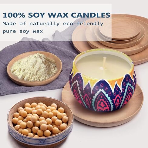 WuNa Scented Candles Gift Set Mom Gifts 4 Cans Aromatherapy Candle 4.4 Oz Natural Soy Wax Bath Yoga Unique Mothers Day Gifts Christmas Birthday Gifts for Women Wife Friends in Saudi Arabia