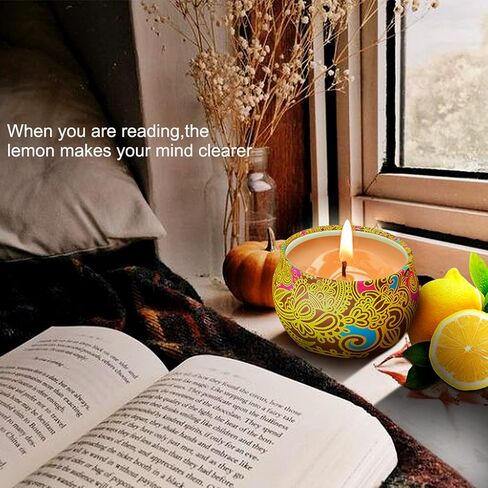 WuNa Scented Candles Gift Set Mom Gifts 4 Cans Aromatherapy Candle 4.4 Oz Natural Soy Wax Bath Yoga Unique Mothers Day Gifts Christmas Birthday Gifts for Women Wife Friends in Saudi Arabia