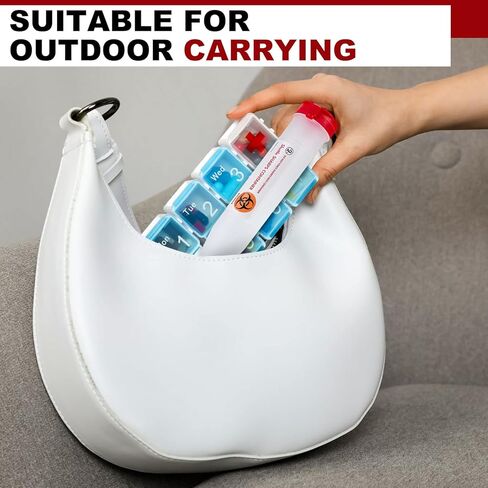 Fabbay 60 Pcs Transportable Sharps Container 6.5 x 1.38 Inches Needle Disposal Containers Home Syringe Disposal Container with Locking Mechanism for Travel First Aid Single Use Diabetes Supplies in Saudi Arabia