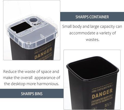 علبة توزيع الشفرات من Healifty، حاوية التخلص من الأدوات الحادة، حاويات التخلص من الإبرة، حاوية تخزين الشفرات الإبداعية، مجموعة الأدوات الحادة، دلو، حقيبة إعادة التدوير، صالون الحلاقة in Kuwait