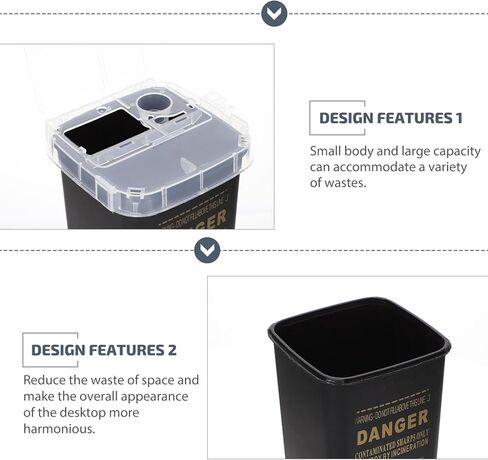 علبة توزيع الشفرات من Healifty، حاوية التخلص من الأدوات الحادة، حاويات التخلص من الإبرة، حاوية تخزين الشفرات الإبداعية، مجموعة الأدوات الحادة، دلو، حقيبة إعادة التدوير، صالون الحلاقة in Kuwait