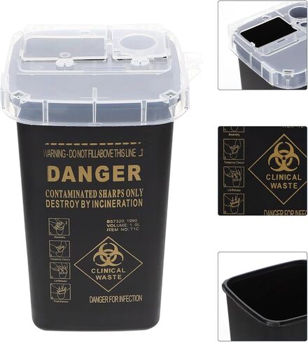 علبة توزيع الشفرات من Healifty، حاوية التخلص من الأدوات الحادة، حاويات التخلص من الإبرة، حاوية تخزين الشفرات الإبداعية، مجموعة الأدوات الحادة، دلو، حقيبة إعادة التدوير، صالون الحلاقة in Kuwait