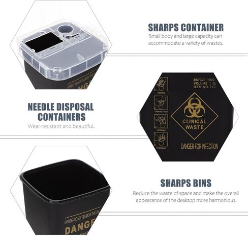 علبة توزيع الشفرات من Healifty، حاوية التخلص من الأدوات الحادة، حاويات التخلص من الإبرة، حاوية تخزين الشفرات الإبداعية، مجموعة الأدوات الحادة، دلو، حقيبة إعادة التدوير، صالون الحلاقة in Kuwait