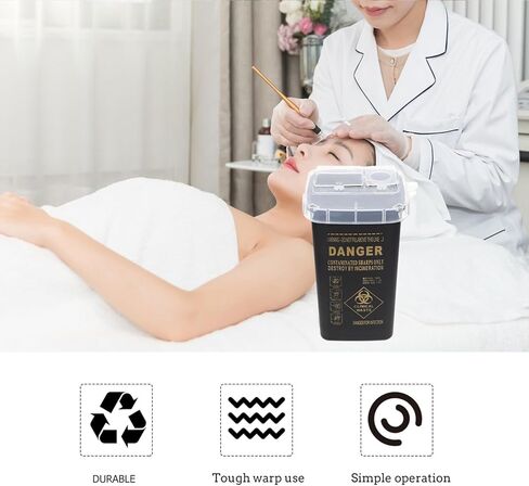 علبة توزيع الشفرات من Healifty، حاوية التخلص من الأدوات الحادة، حاويات التخلص من الإبرة، حاوية تخزين الشفرات الإبداعية، مجموعة الأدوات الحادة، دلو، حقيبة إعادة التدوير، صالون الحلاقة in Kuwait