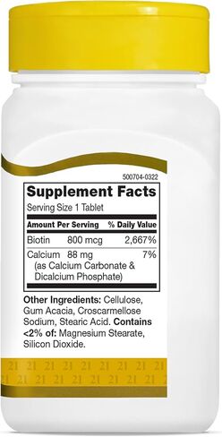 21st Century Biotin Tablets, 800 mcg, 110 Count (Pack of 3) in Saudi Arabia