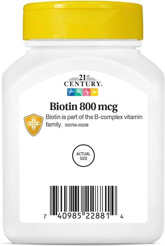 21st Century Biotin Tablets, 800 mcg, 110 Count (Pack of 3) in Saudi Arabia