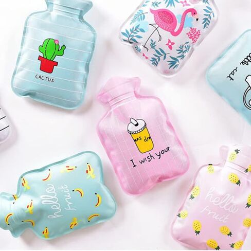 زجاجة مياه ساخنة، زجاجات من المطاط الطبيعي - كيس ماء ساخن متين للضغط الساخن والعلاج الحراري، وسادة تسخين، الوان عشوائية، 300 مل in Kuwait