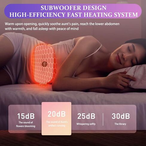 Portable Heating Pad, Electric Heating Pad for Back Pain Relief Cramps,Menstrual Heating Pad Fast Heating Belly Wrap Belt with 6 Heat Levels, 6 Vibration Modes Gift for Women Girl Wife Girlfriend in Saudi Arabia