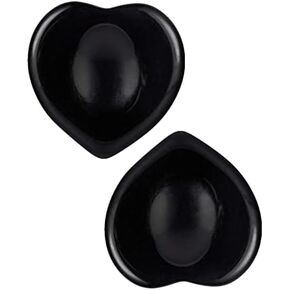Rockcloud Pack of 2 Amethyst Crystal Thumb Worry Stone for Anxiety, Healing Crystal Pocket Palm Stone, Heart Shape