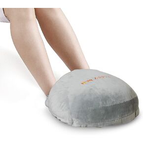 Happy Heat Heated Foot Warmer, Electric Heated Pad to Soothe Feet Pain & Cramps, Heating Therapy, Office Desk and Home Use, Hot Water Non Slip Pad, Cordless, Reusable & Rechargeable - Grey in Kuwait