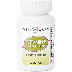 GeriCare Vitamin E Supplement, 200 IU Softgels (100 per Bottle)