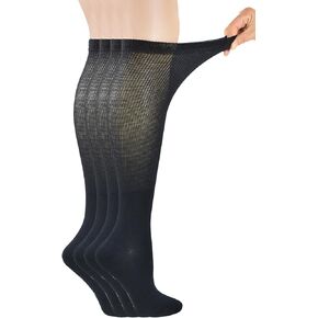 4 أزواج من الجوارب النسائية الضاغطة من Yomandamor فوق الساق بدون خياطة لمرضى السكري in Kuwait
