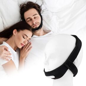 حزام ذقن مضاد للشخير، حزام ذقن قابل للتعديل وجيد التهوية، حجم عالمي فعال لوقف الشخير أثناء النوم والمساعدة على الشخير للنساء والرجال in Kuwait