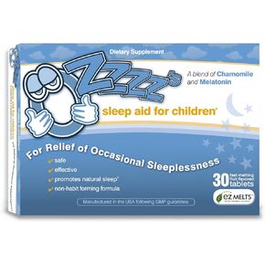 OZzzz’s Sleep Aid for Children, with Melatonin and Chamomile, Pediatrician Formulated, Zero Sugar, Vegan, Orange Dream Flavor, 30 EZ Melt Tablets in Saudi Arabia