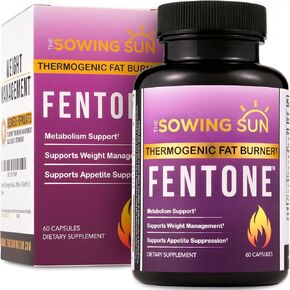 Fentone Thermogenic Fat Burner Energy Booster, Appetite Suppressant, Clinically Studied Weight Loss, Fat Burning, Phenylethylamine HCl, L- Carnitine, Ketones - 60 Diet Pills (1) in Saudi Arabia