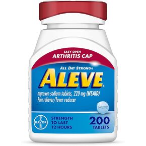 Aleve Easy Open Arthritis Cap Tablets, Naproxen Sodium for Pain Relief ‐ 200 Count