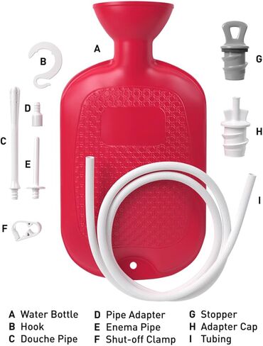 زجاجة مياه قابلة لإعادة الاستخدام من فلينتس، علاج دافئ أو بارد، تساعد على تخفيف آلام العضلات والتشنجات والألم، تصميم مطاطي متين، خالي من اللاتكس، 2 كيو تي (1.66 لتر) in Kuwait