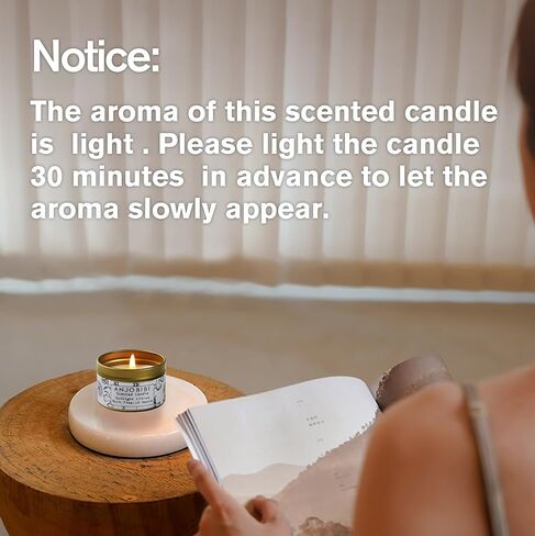 هدايا الشموع المعطرة بالياسمين + الفانيليا للنساء (عبوة من قطعتين) - 2 أونصة - شمعة تدوم طويلاً لمدة 15 ساعة | شموع عضوية، طبيعية بالكامل، شموع الصويا، أنجوبيبي in Kuwait