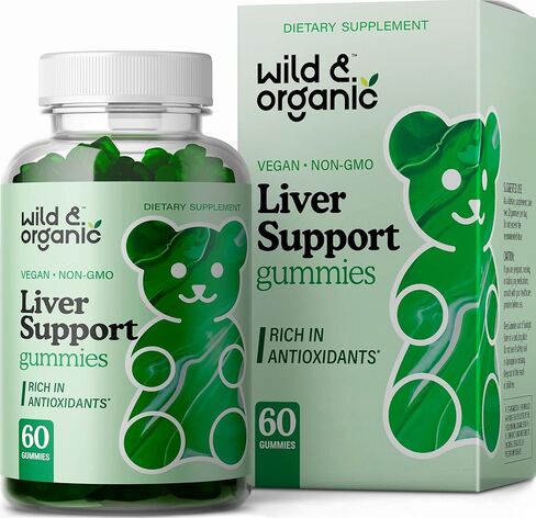 Liver Support Gummies - Liver Cleanse Detox & Repair Supplement w/Milk Thistle, Chicory, Turmeric. Burdock & Dandelion Root Extract - 60 Chews in Kuwait
