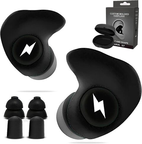 سدادات أذن سوداء، سدادات أذن وسدادات أذن سيليكون قابلة لإعادة الاستخدام لإلغاء الضوضاء، وحماية مريحة للسمع in Kuwait