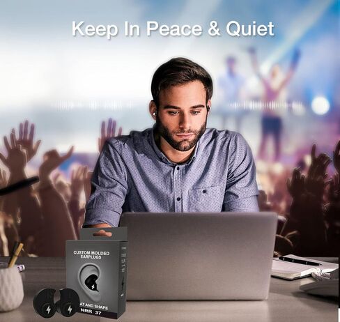 سدادات أذن سوداء، سدادات أذن وسدادات أذن سيليكون قابلة لإعادة الاستخدام لإلغاء الضوضاء، وحماية مريحة للسمع in Kuwait