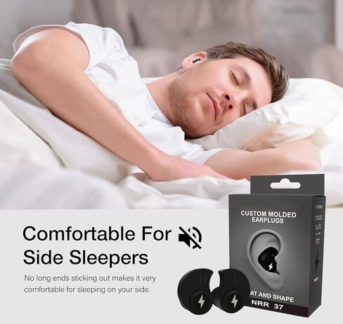 سدادات أذن سوداء، سدادات أذن وسدادات أذن سيليكون قابلة لإعادة الاستخدام لإلغاء الضوضاء، وحماية مريحة للسمع in Kuwait