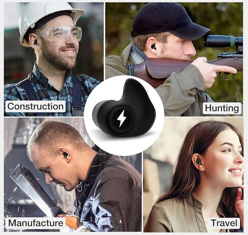 سدادات أذن سوداء، سدادات أذن وسدادات أذن سيليكون قابلة لإعادة الاستخدام لإلغاء الضوضاء، وحماية مريحة للسمع in Kuwait