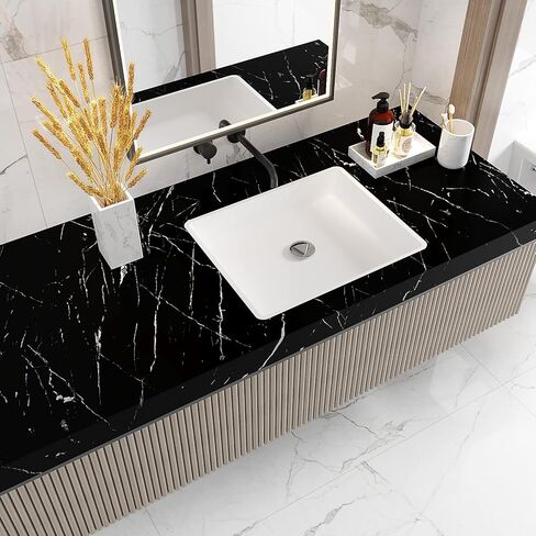 VEELIKE 15.7''x354'' Matte Marble Countertop Contact Paper Waterproof White Gold Marble Wallpaper Peel and Stick Countertops for Kitchen Counter Top Stick Paper Self Adhesive Vinyl for Bathroom Table in Saudi Arabia
