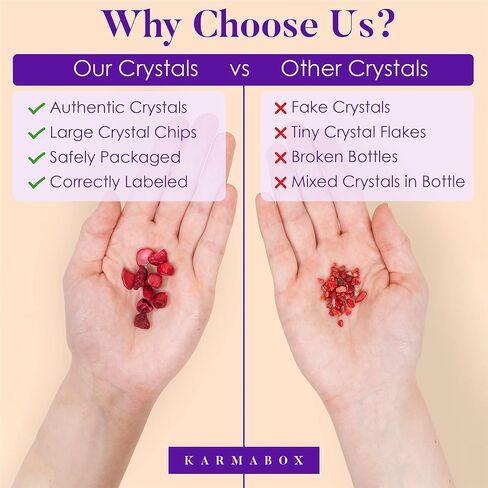 مجموعة شفاء كريستال من KARMABOX مكونة من 43 قطعة للساحرات - بلورات حقيقية للسحر، وجرار التعويذة، والمذبح، والديكور - لوازم وأدوات الويكا للمبتدئين - مجموعة كريستال لوازم السحر in Kuwait