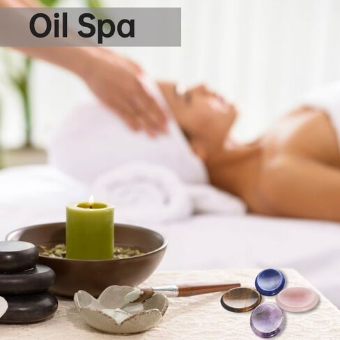 4 قطع من حجر القلق للقلق، كريستالات وأحجار الجمشت الوردية وعين النمر من اللازورد العلاجي لتخفيف التوتر والتأمل in Kuwait