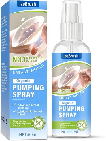 رذاذ الضخ، رذاذ مضخة الثدي العضوي، مادة تشحيم نباتية للدرع وشفة المضخة، خالية من اللانولين، مكونات طبيعية in Kuwait