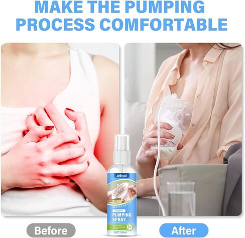 رذاذ الضخ، رذاذ مضخة الثدي العضوي، مادة تشحيم نباتية للدرع وشفة المضخة، خالية من اللانولين، مكونات طبيعية in Kuwait